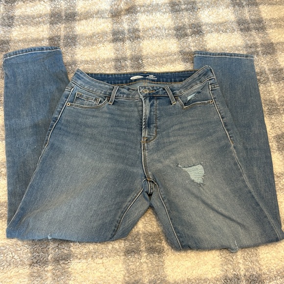 Old Navy • Power Slim Straight High Rise Jeans • Sz 8 - Picture 2 of 5